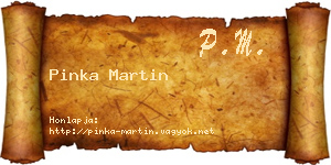 Pinka Martin névjegykártya