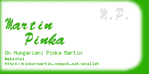 martin pinka business card